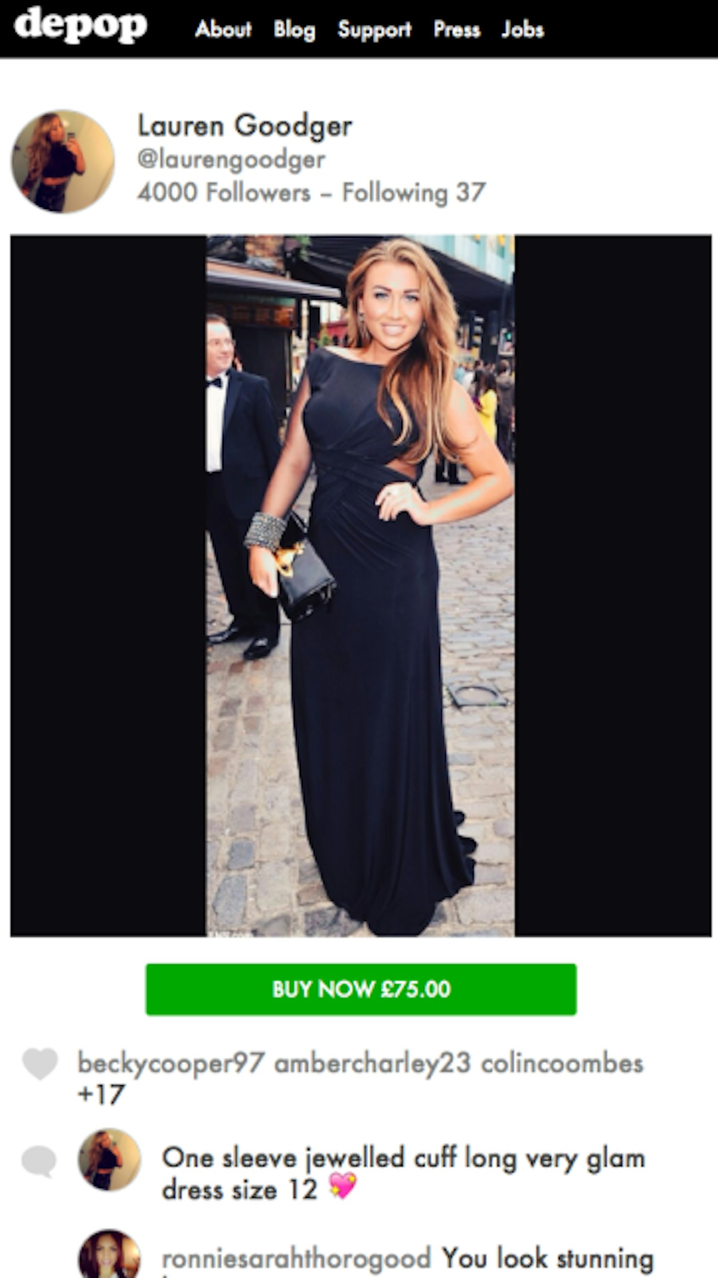 Lauren goodger depop clearance